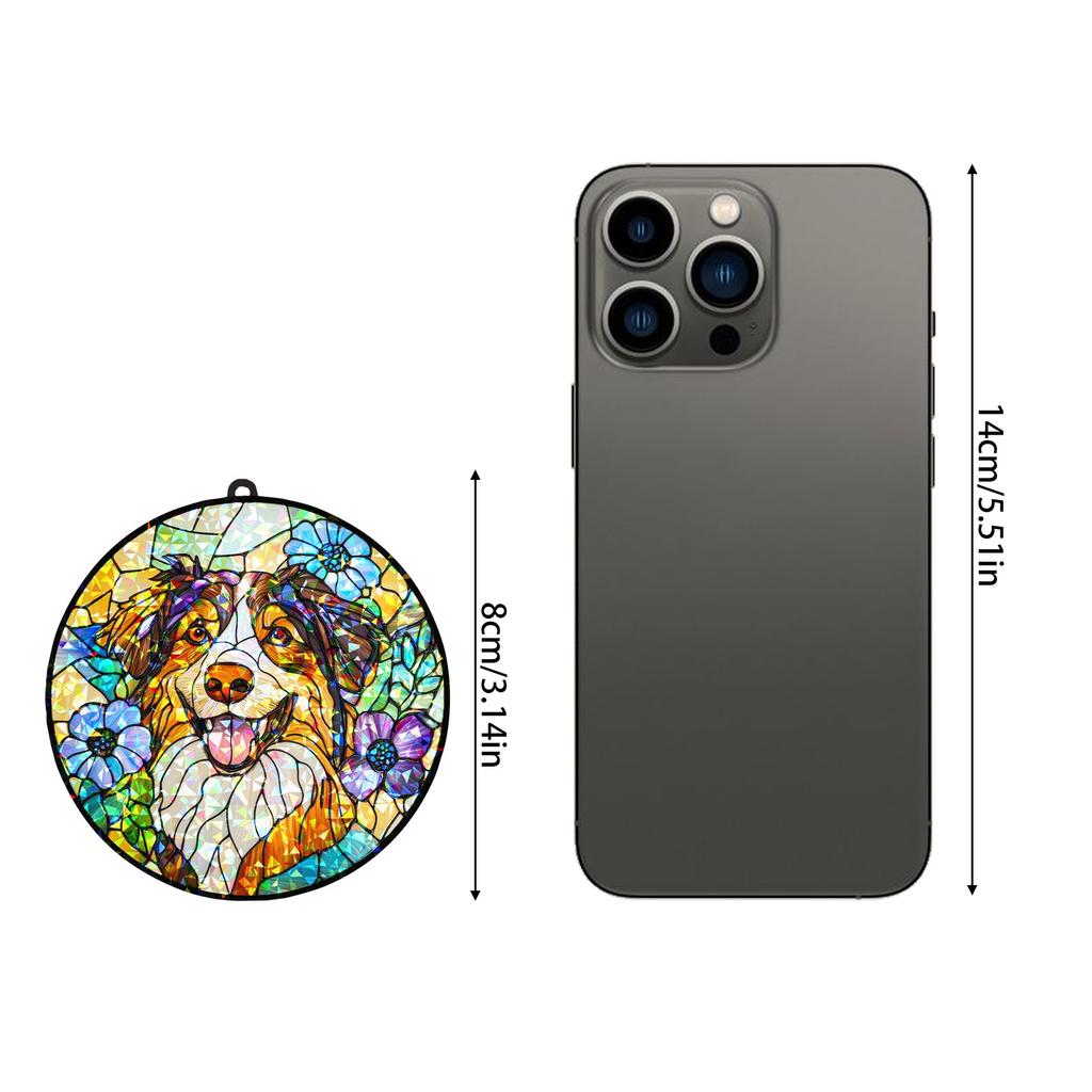 Světelné Průhledné Závěsné Ozdoby - Plastové 2D Ploché Ozdoby - Jednostranné 3,9 palce Vánoční Dekorace Na Stěny A Dveře