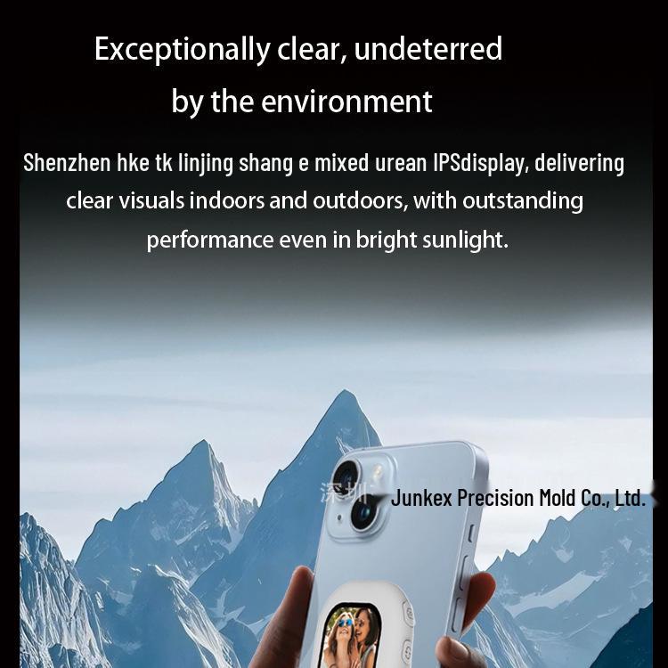 Wireless Screen Mirroring & Selfie Camera for Android/Apple: Rear Magnetic Device for Live Streaming