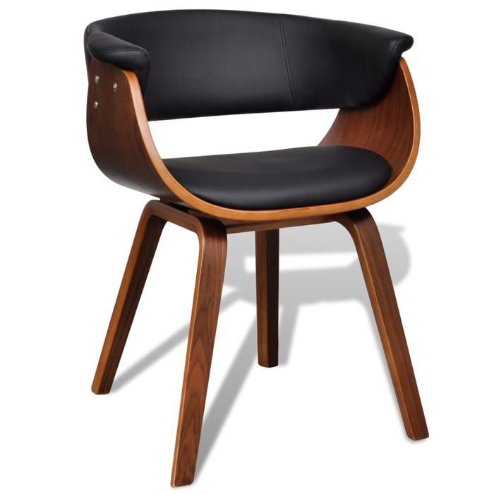 VidaXL Chaises de salle à manger 2 pcs Bois courbé et similicuir