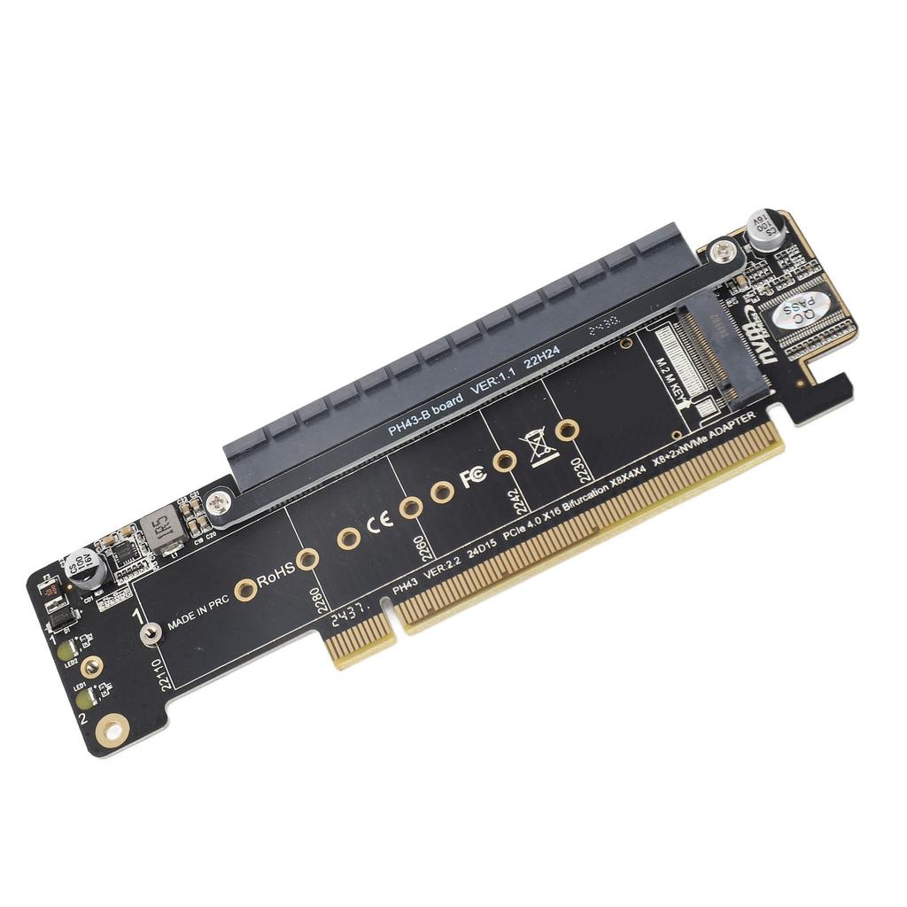 PCIE X16 Expansion Card M.2 NVMex2 Supports PCIE4.0 Pcie X16 to X8 X4 X4 Split Expansion Card