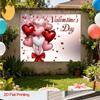 2D Valentine's Day Wedding Anniversary Backdrop, Love Heart Banner Decoration