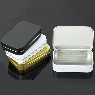 2 PcTin Gümüş Siyah Altın Çevirme Saklama Kutusu Hayatta Kalma Kiti Teneke Küçük Boş Metal Kasa Organizatör Para Para için Şeker Anahtar