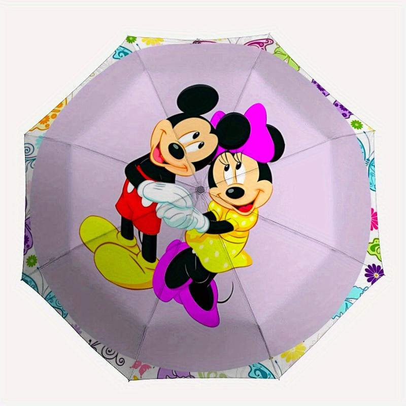 

1pc Mickey, Minnie Automatic Umbrella | Portable Foldable 8-Rib Manual Open, Casual Accessory, Durable Canopy yy250823043