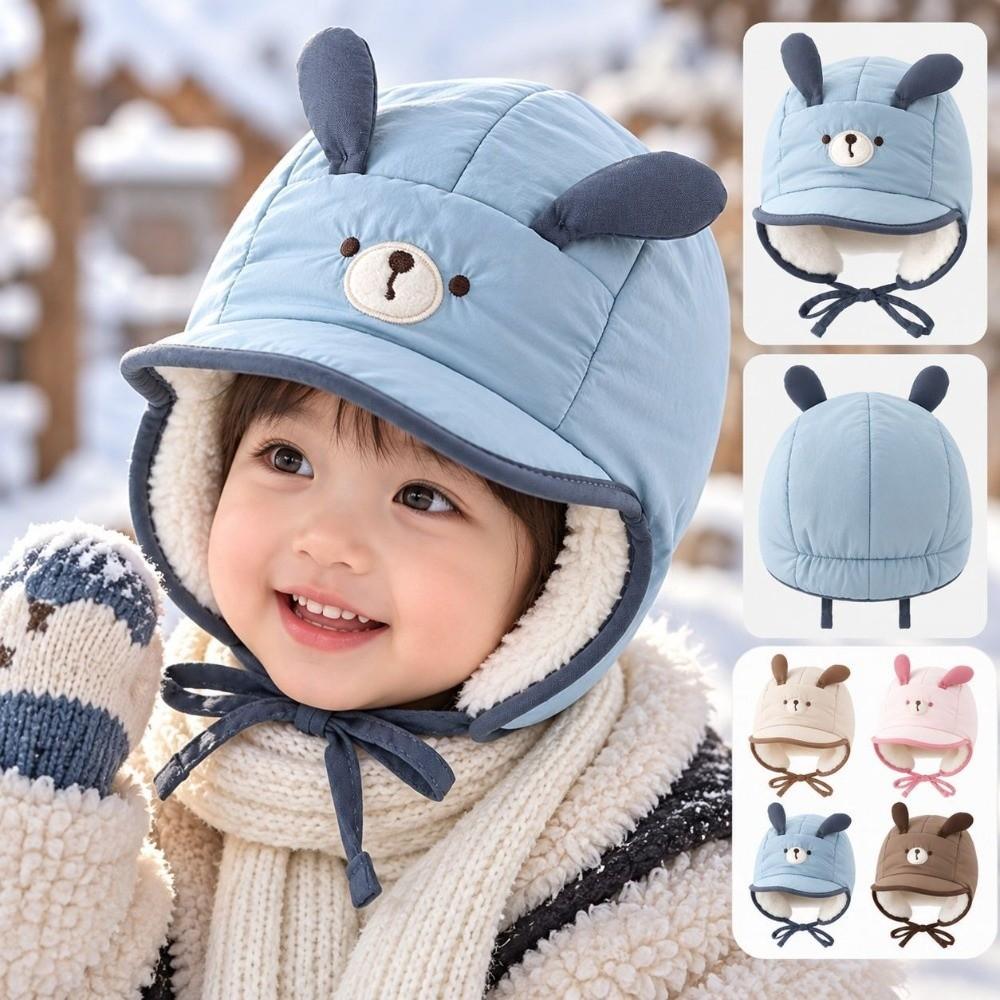 Thickened Children Winter Hat Plush Animal Newborn Beanie New Pullover Cap For Boys