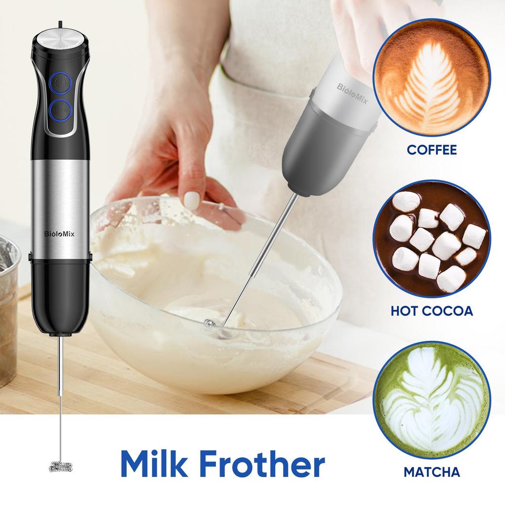 BioloMix HB‑3315 Frullatore a mano 5 in 1 Frullatore a immersione multifunzione