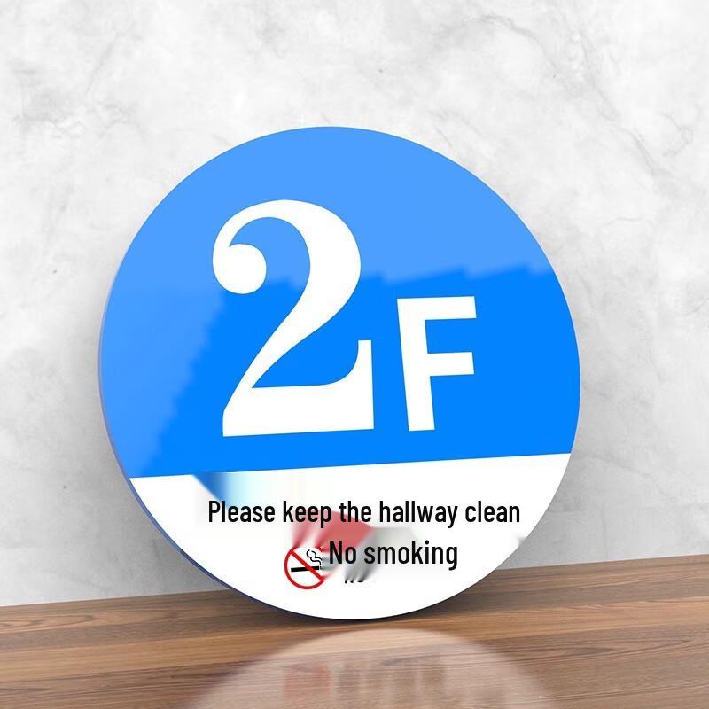 Acrylic Commercial Door & Floor Number Sign (Set of 2)