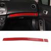 2PCS Red Carbon Fiber Glove Box Trim Strip For Mitsubishi ECLIPSE 2006-2011