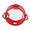 Wooden Tambourine with Jingles Hand Bell Drum Kids Educational Percussion Musical Instrument 4 Inch