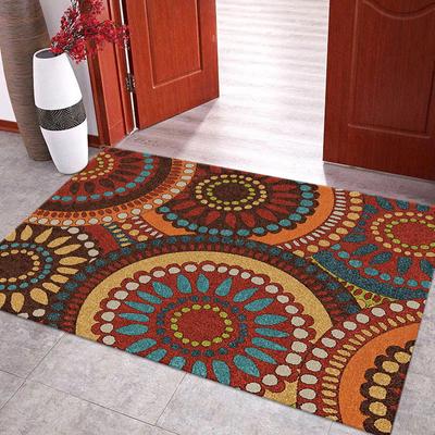 Retro ethnischer Stil Teppich Eingangstürmatte Wohnzimmer Schlafzimmer Couchtisch Teppich rutschfest verschleißfest Fußmatte