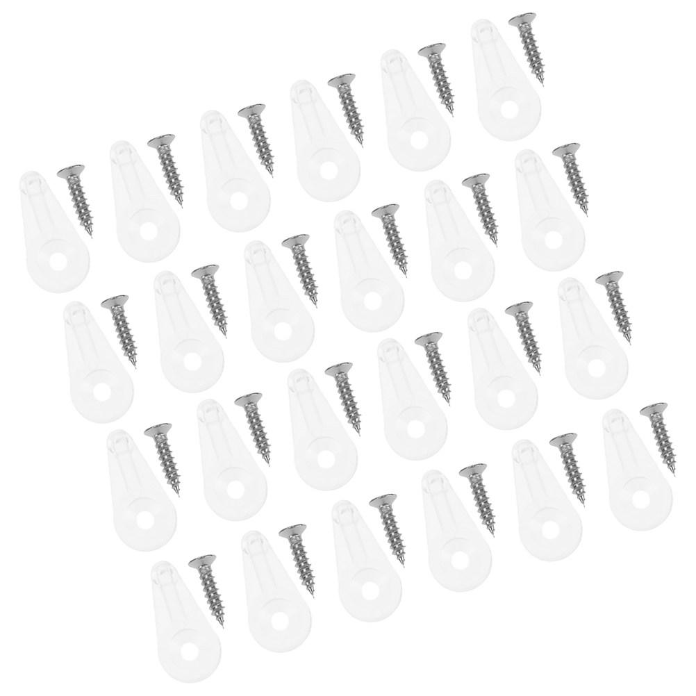 50Pcs Glass Retainer Clips Sleek Secure Fit for Cabinet Doors Mirror Clamp Glass Fixing Clips for Wardrobes Windows