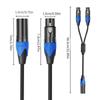Reliable XLR Splitter Adapter Cable Cord Male To Double Female Connectors Adaptor Wire Y-Splitter 3Pin Microphone Line