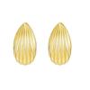 18K Gold Plated Geometric-shaped Stud Earrings Women Sterling Post Vintage Minimalist Fashion Jewelry