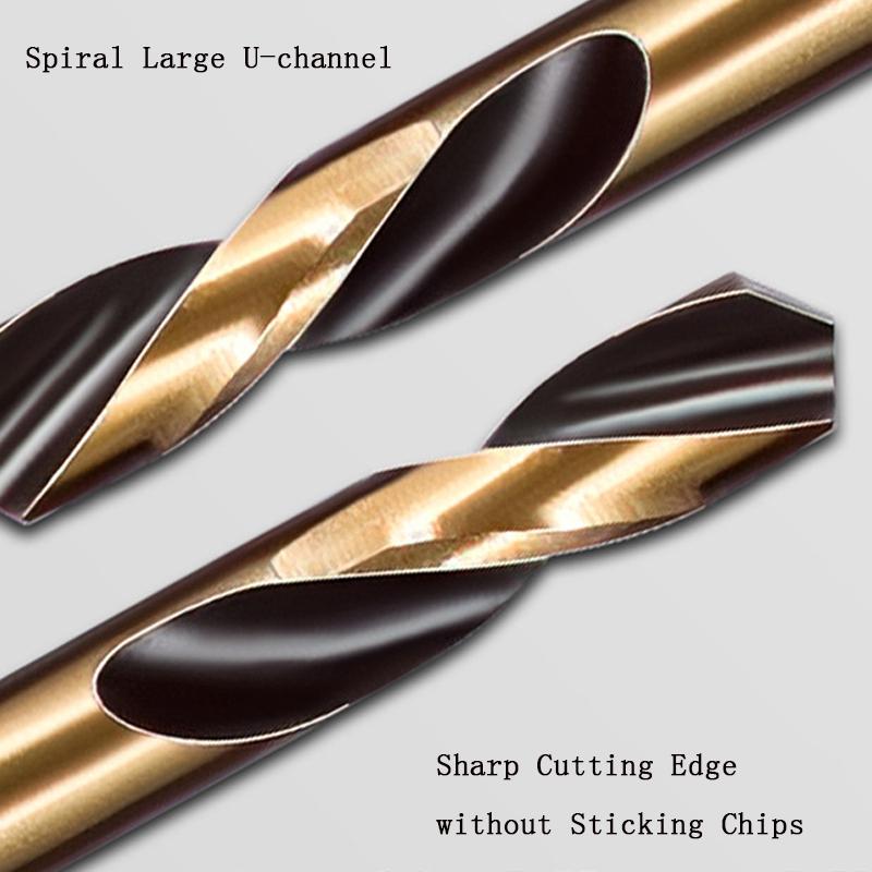 6pcs/Set HSS Double-headed Twist Auger Drill Bit 1-6mm Double Drill Bit For Metal Stainless Steel Iron Wood Drilling Power Tool