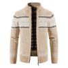Cardigan in Pile Invernale da Uomo Maglione Lavorato a Maglia Natalizio Cappotto Giacca Business Casual Abbigliamento Maschile in Lana Cashmere