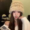 Warm Fluffy Earmuffs Thickened Pullover Cap Fashion Knitted Beanie Hat  Women