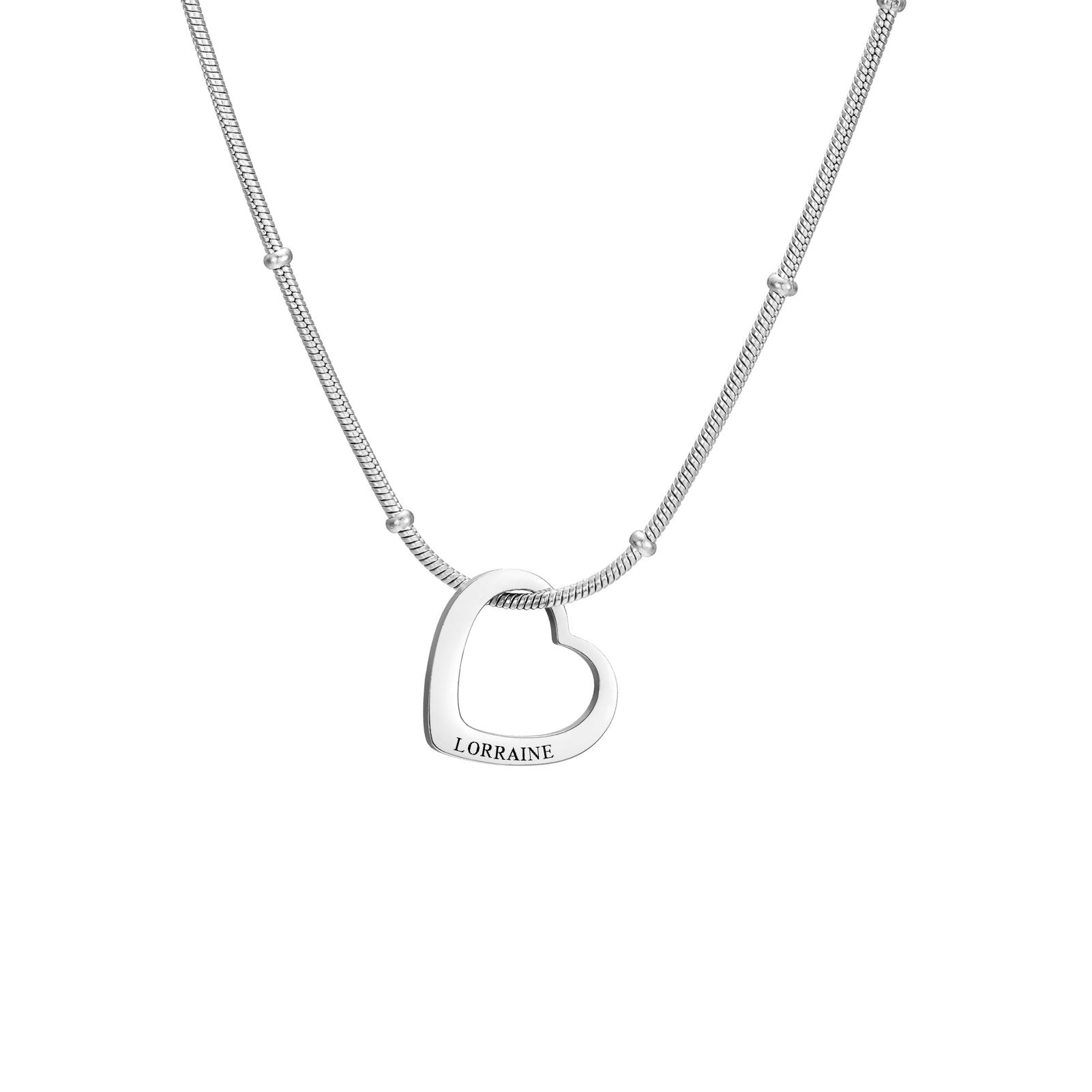 

Cazador Custom Name Hearts Necklaces for Women Personalized Pendant Snake Chain Stainless Steel Jewelry Gift 2026 45-50cm