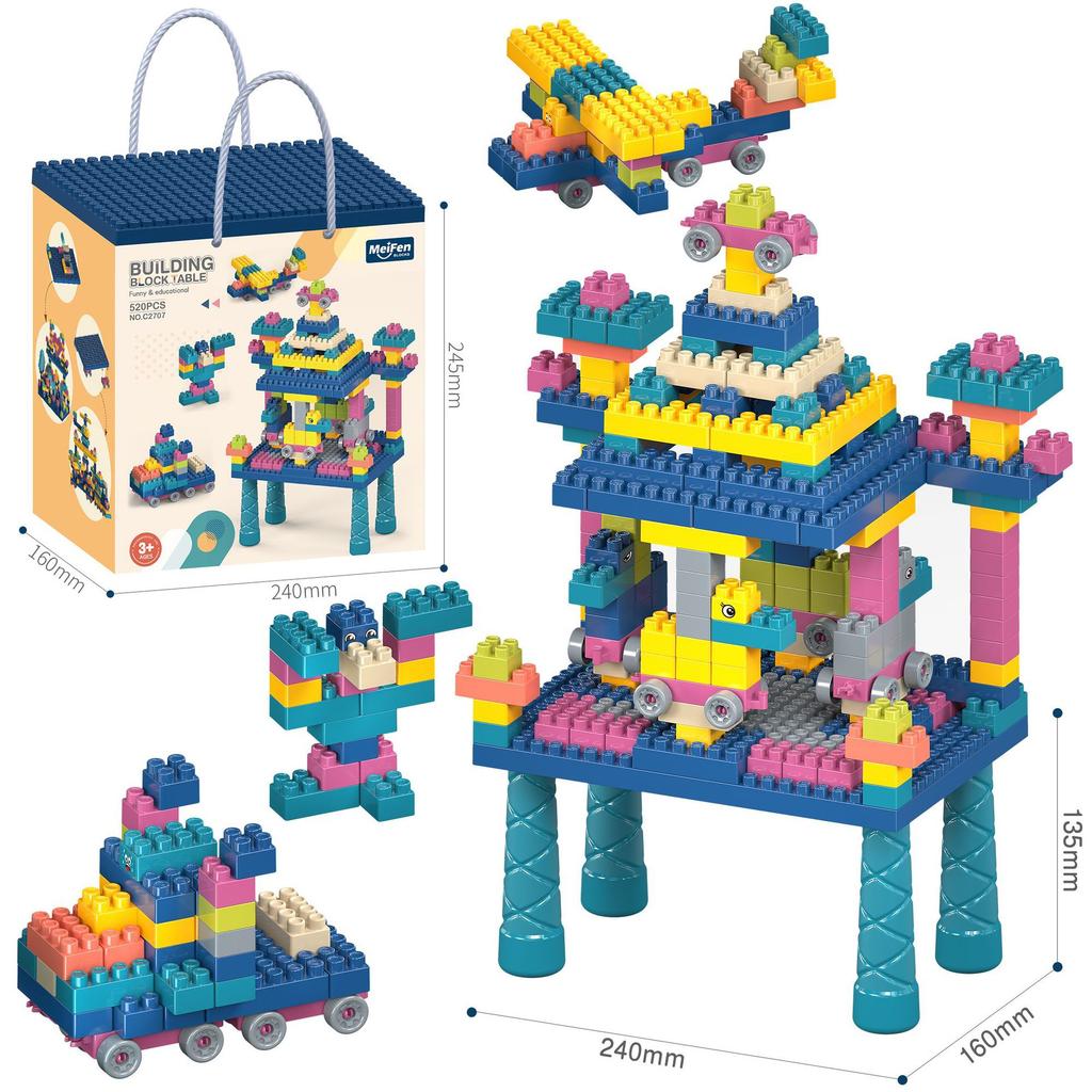 Children'S Building Block Table Set Diy Assembled Educational Toys