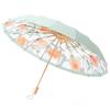 Elegant Chinese Floral 16-Rib Sun & Rain Umbrella