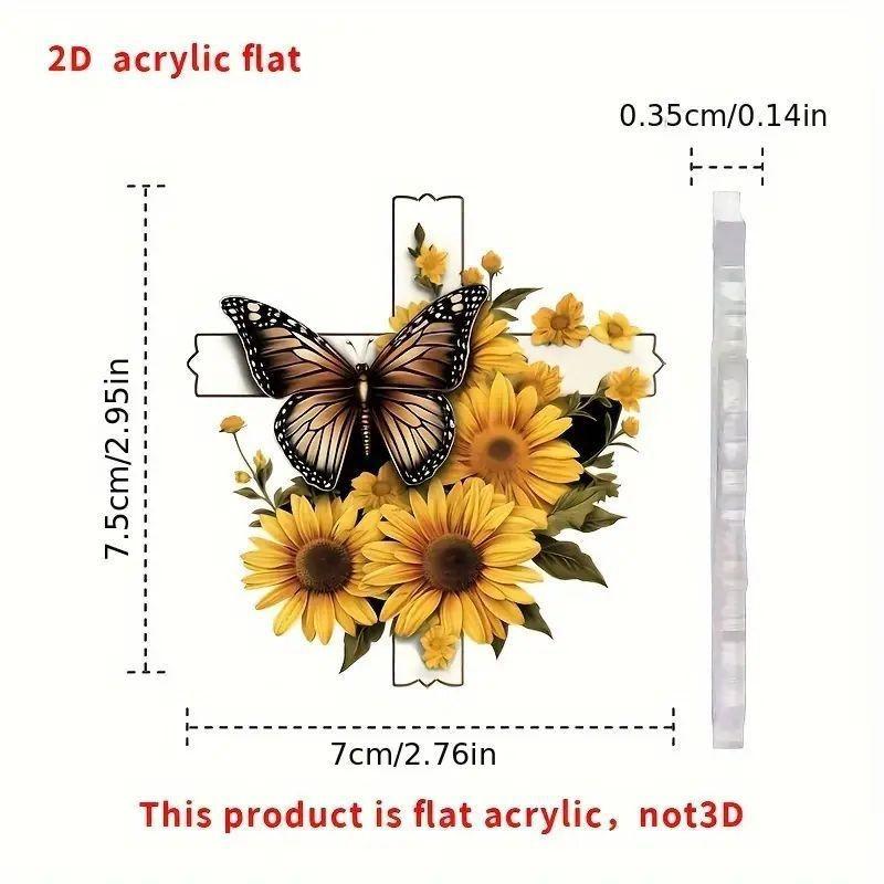 

Retro Charming Butterfly Acrylic Car Ornament For Personalized Styling Vehicle 1