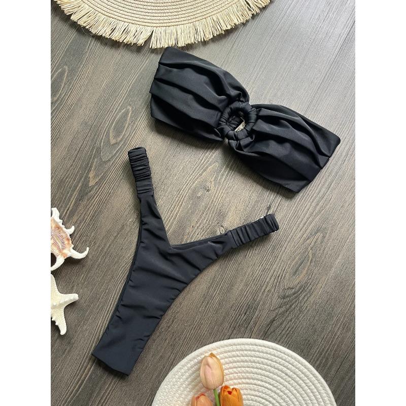 Micro Bikini Push Up Women Swimsuits 2026 Sexy Female Swimwear Brazilian Bikini Set Thong Biquini Swim Suits Solid Beachwear S