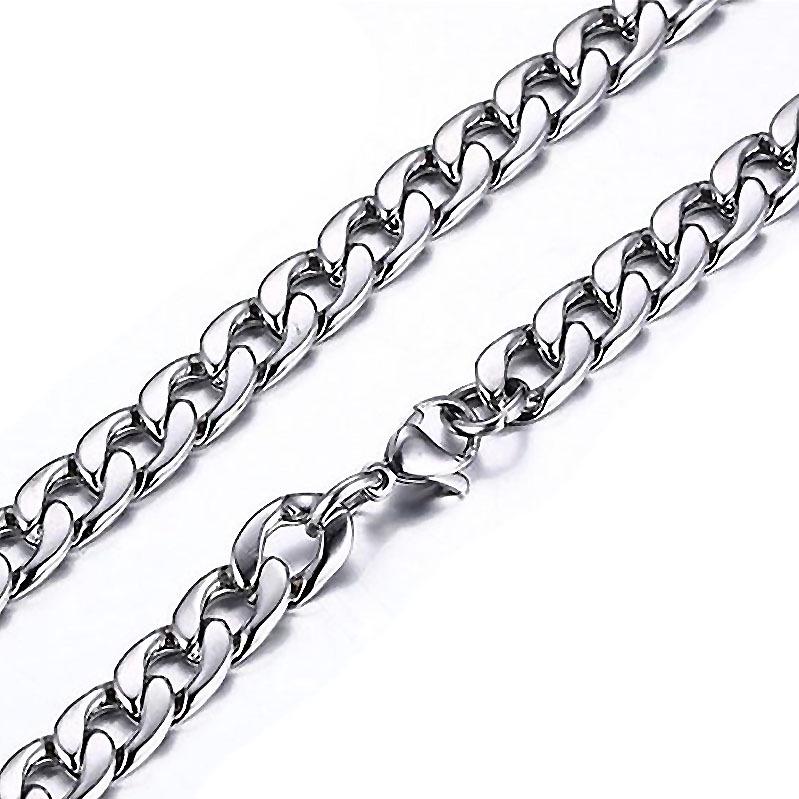 2023NK Gold Stainless Steel Unisex Hip Hop Long Necklace, Vacuum Electroplated