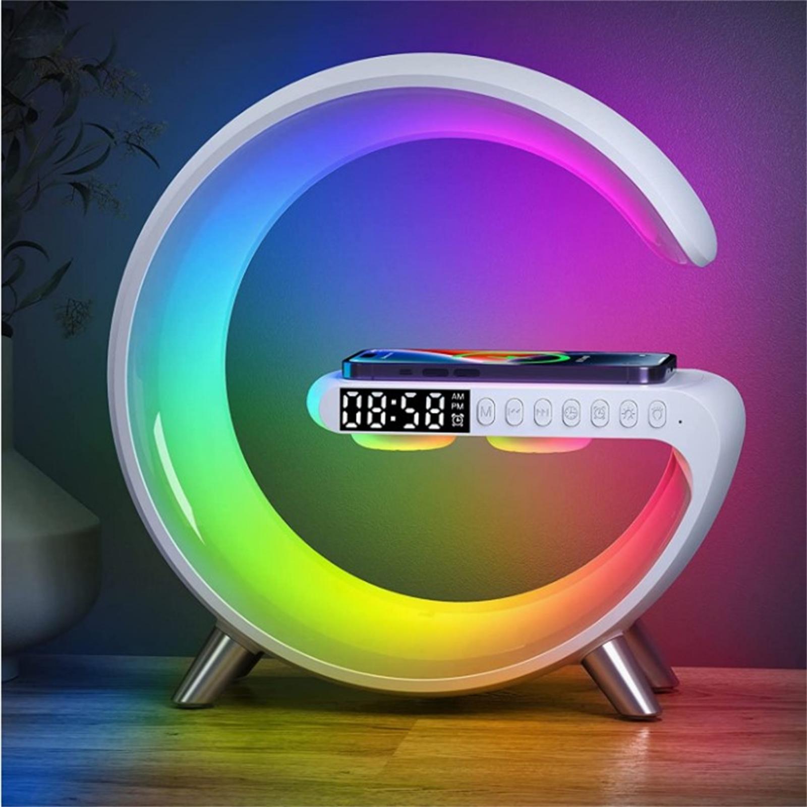 Smart Up Light Alarm Clocks With App Alarm Clock 15w Fast Wireless Charger For Heavy Sleepers light grey#0