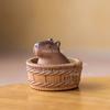 Kapibara Lila Ton Teetier Niedliches Teetier Haushalts Schreibtischornament Lila Ton Handwerk Mini Teespiel Teegeschirr Zubehör