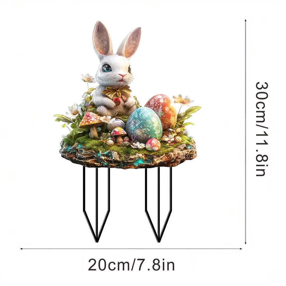 

Easter Acrylic Garden Stake Decoration Multi-Function Yard Ornaments Waterproof Courtyard Statue for Garden Yard Patio