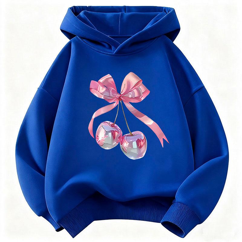 2026 Pink Bow Design Funny 90s Kids Hoodie Children's Sweatshirt Hoody Girls Autumn Winter Casual Hoodies