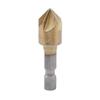 Escareador de chanfro de flauta 1/4 "eixo sextavado HSS 90 graus cortador de borda de madeira broca de chanfro