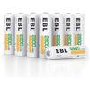 Ebl 8pcs Aa Rechargeable Batteries Ni-mh 2800mah