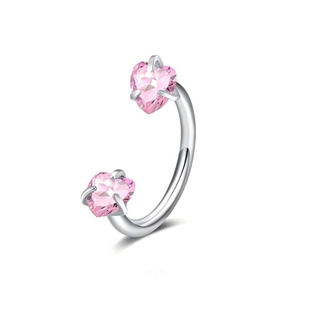 2 PCS C Shaped Nose Ring Stainless Steel Daith Piercing Jewelry Cartilage Helix Earrings  Women