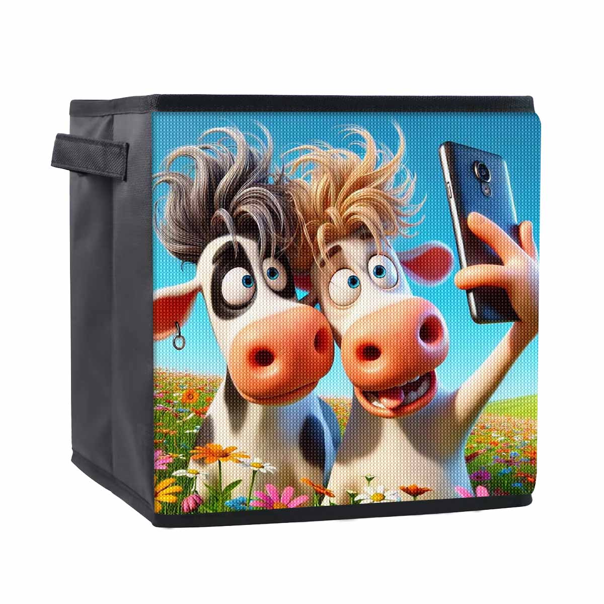 

Selfie Bull 5D Diamond Painting Storage Basket Full Round Drill Mosaic Diamond Embroidery Cross Stitch Kits Home Decor Home Decor 25cmx25cm