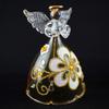 Fourcart Cute Handmade Glass Floral Angel Bells (Set of 6)