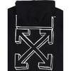 Off-White 3D Marker Arrows Hoodie Black Unisex Tops OMBB097G20FLE002