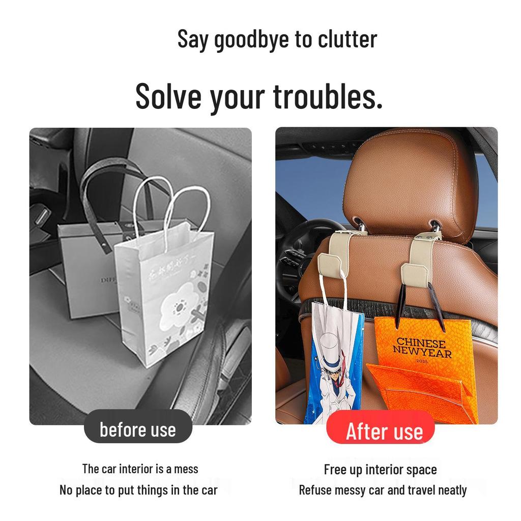 Car Seat Backrest Hook for Small Item Storage