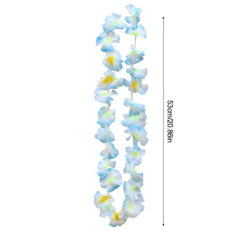 10/20/50Pcs Hawaiian Artificial Flowers Leis Garland Necklace Summer Tropical Beach Birthday Party Decoration Supplies Wedding
