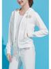 Luxurious Women's Velvet Hooded Two-Piece Sportswear Set - Loose Leg, Hot Drill. Perfect for Spring & Autumn.