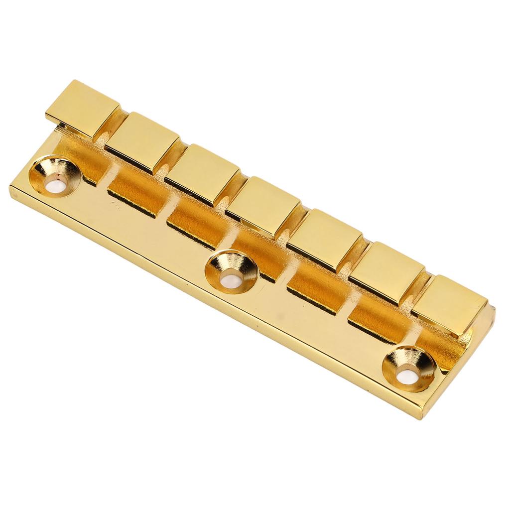 Golden 6 Strings Guitar Fixed Bridge Simple Installation Robust Metal Electric Guitar Bridge Replacement