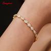 Smyoue Plated 18K Pear Cut Zircon Moissanite Tennis Bracelet for Women Men 4*6mm Gems Luxury Wedding Chain Pure S925 Silver
