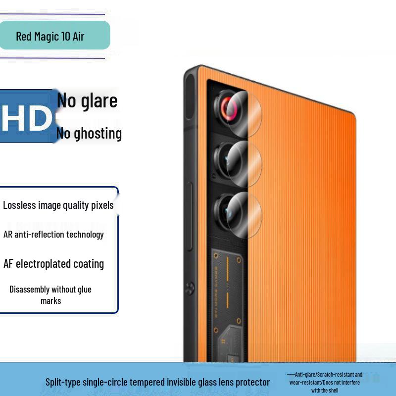 

Red Magic 10Air HD Закаленное стекло Антишпион Экран и Металлический Протектор прозрачной линзы «Орлиный глаз» Red Magic 10Air
