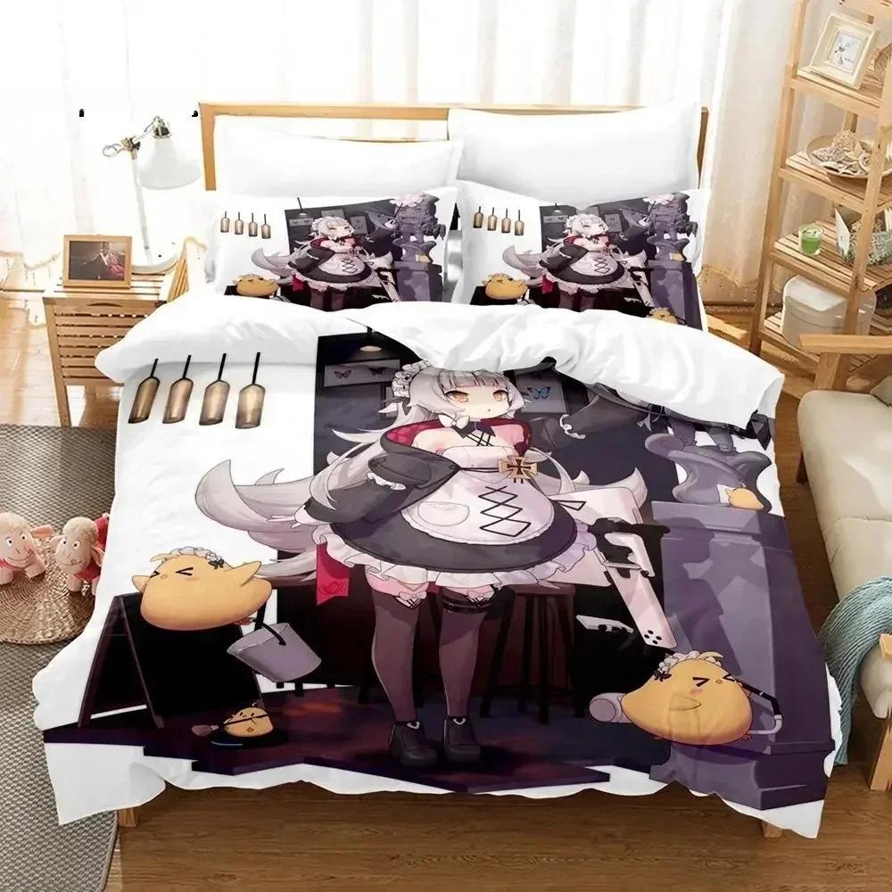 Comforter 3D Print Anime Azur Lane Bedding Set For Bedroom Soft Modern S Comefortable Kids And