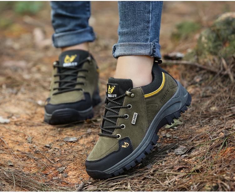 Autumn/Winter Outdoor Low-Top Hiking Shoes for Men & Women - Cotton Lined