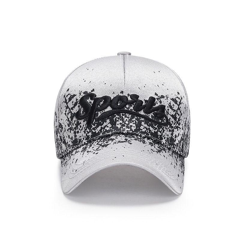 Spring and Summer Versatile Baseball Cap, Fashionable Printed Paint Dot Sun Protection Hat, Unisex Couple Hat