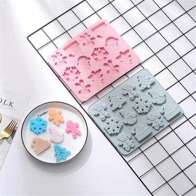 Weihnachten Lebkuchen Mann Cookie Form Silikon Weihnachten Baum Schneeflocke DIY Form Schokolade Süßigkeiten Backen Kuchen Werkzeuge