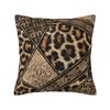 Fluffy Leopard Skin Leather Texture Sofa Cushion Cover Polyester Tropical Wild Animal Throw Pillow Case Bedroom Decoration