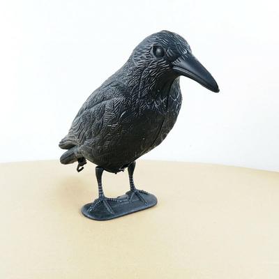 Black Life Size Crow Deterrent Lifelike Hunting Decoy Halloween Scarer Pigeon  Courtyard Garden