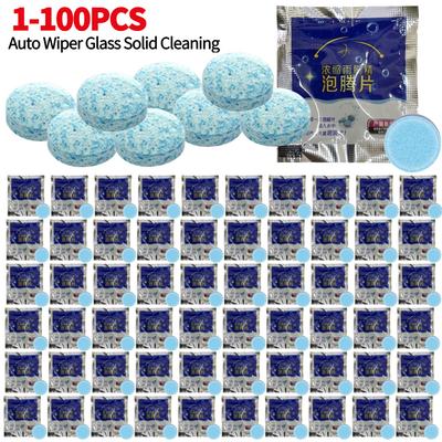 1-100PCS Solid Cleaner Car Windscreen Cleaner Effervescent Tablet Auto Wiper Glass Solid Cleaning Concentrated Tablets Detergent