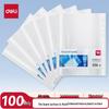 Deli A4 11-Hole Document Sleeves