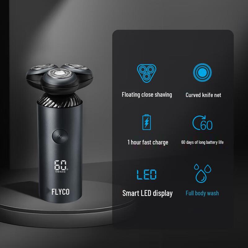 Flyco FS966 Smart Sensor Wet/Dry Electric Shaver CN Plug (adapter Included)